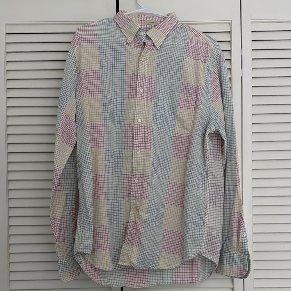 J. Crew Button Down Multi Colored Men’s Shirt